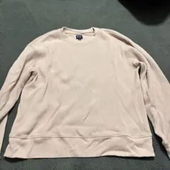 GAP ワッフルクルーネックトレーナー ピンク Mサイズ