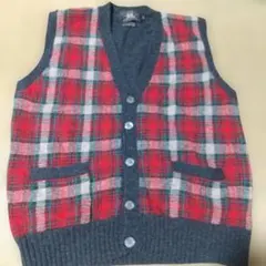 90s RRL Ralph Lauren ラムウール ベスト チェック柄 Mのサムネイル