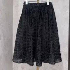 Ehyphenworldgallery スカート 透け感 黒 Fサイズ 春夏服