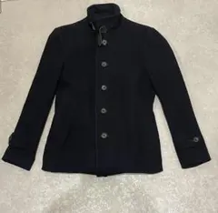 ネイビー スタンドカラーコート メンズ Sサイズ MENS アウター