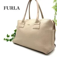 FURLA カプリッチョ風 レザー ハンドバッグ 2WAY 大容量