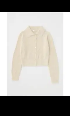 MOUSSY　　フェザーカーディガン　ハートボタン