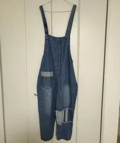 オーバーオール ウォッシュド加工