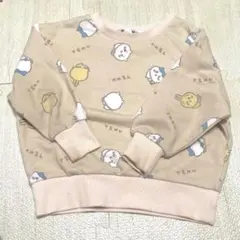ちいかわ 総柄 長袖トレーナー ベージュ