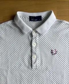 FRED PERRY ホワイト ドット柄 ポロシャツ