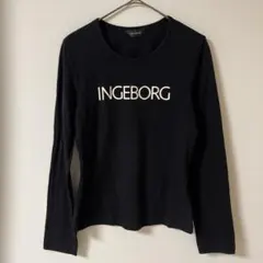 【新品•未使用品•最終価格】INGEBORG 長袖Tシャツ 11号 プレンチピオニーワンポイントpt.カットソー （Tシャツ