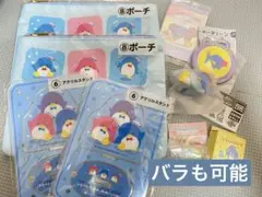 サンリオ当たりくじ　タキシードサム　ガチャガチャ　マスコット　ポーチ　アクスタ