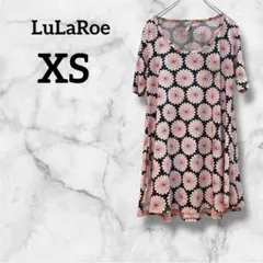 希少USA LuLaRoe 総柄チュニック ダリア 花柄 ストレッチ 伸縮 XS