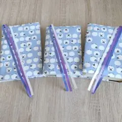《ご入園ご入学準備》聖書 讃美歌 こどもさんびかカバー３点セット　ひつじ　紫系