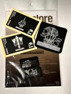 38explore スカルデザイン パッチ・ステッカーセットDAMNGOOD!!