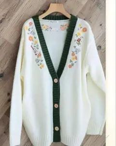 耳をすませば フラワー刺繍カーディガン ジブリ　どんぐりクローゼット