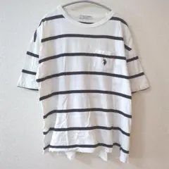 【即購入OK❗️】ユーエスポロアッスン　Tシャツ　半袖　夏　ボーダー