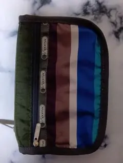 LeSportsac★ ストライプポーチ マルチカラー