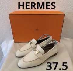 HERMES モカシン　シルバー金具　美品　37.5のサムネイル