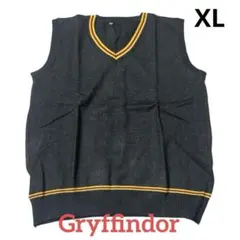 ハリーポッター　ベスト コスプレ グリフィンドール 男女兼用　ニット　黒 XL