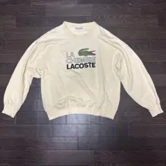 LACOSTE CHEMISE オーバーサイズトレーナー クリーム色