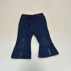 ダークブルー デニム フレアパンツ