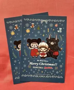 サックスベアー×モンチッチ クリスマス ポストカード ひなたかほり sacs