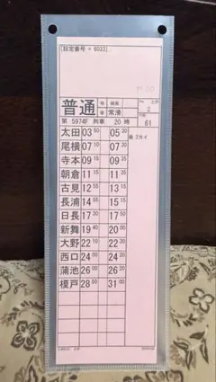 名鉄 列車時刻表 車掌用スタフ 名鉄 列車時刻表 車掌用スタフ - メルカリ