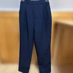 テーパードパンツ　ネイビー、S