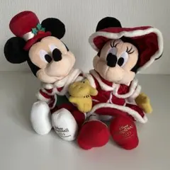 ディズニー　クリスマス　ペアぬいぐるみ　ぬいぐるみ　ミッキー　ミニー　2023