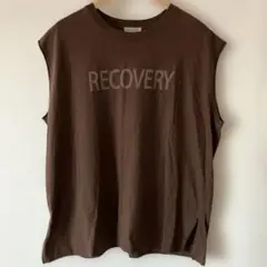 Samansa mos2 ブラウン ノースリーブTシャツ