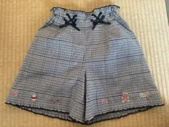 メゾピアノくまさん刺繍ハーフパンツ130