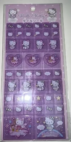 【正規品】キティ タイルシール サンリオ ハローキティ フェアリー　妖精　紫