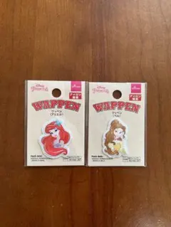 【アイロンワッペン】ディズニープリンセス　2点セット