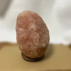 ヒマラヤ岩塩 卵型ランプ 木製台座付き