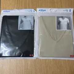 エアリズム メッシュVネック半袖Tシャツ Sサイズ 2色セット