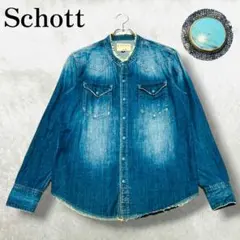 ショット RANCHER カスタム 長袖 デニム シャツ ウエスタン ターコイズのサムネイル