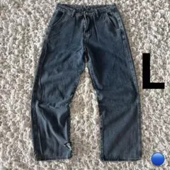 neos addictive designブルー ワイドデニムパンツ　L