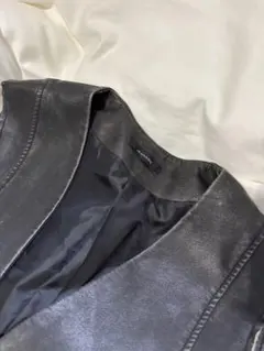 JEANASIS ブラックレザー ノースリーブジャケットのサムネイル