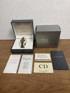 極美品 クリスチャン ディオール クォーツ 八角腕時計 電池交換 動作 