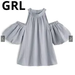 GRL オープンショルダーバルーンスリーブブラウス ［tg857］