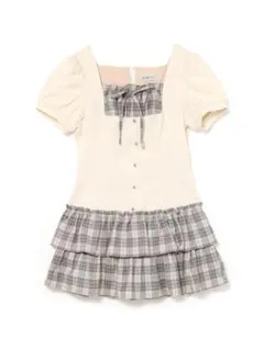 【タイムセール】bubbles リボンデニムワンピース