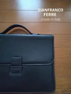 tmy8222【GIANFRANCO FERRE】レザーブリーフBAG 黒 2026年最新】Gianfranco Ferre メンズ ビジネスバッグの人気アイテム