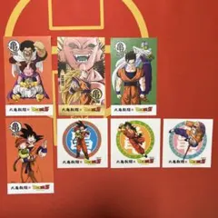 丸亀製麺 ドラゴンボール コラボ うどん札 シークレット含む4種＆ステッカー3種