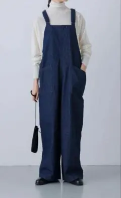 新品タグ付◉ GREGE かぐれ リネンバッククロスサロペット DOORS