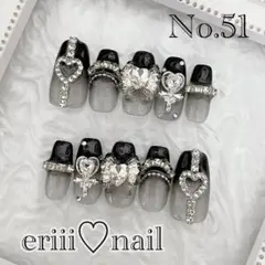 オーダーネイルチップ♡黒地雷系量産型韓国ブラックガーリー推し活オタ活サブカル