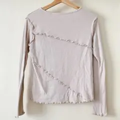 美品　grl ボートネックメロウフリルトップス[cb1240] M