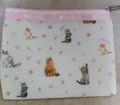 マキア4月号付録 LeSportsac 猫×桜のデザインポーチ