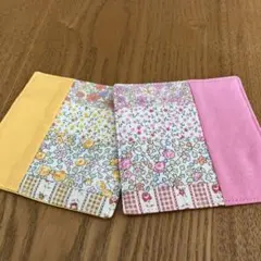 ハンドメイド花柄パッチ風コースター 2枚セット