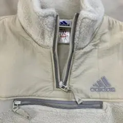 adidas フリースジャケット S クリーム