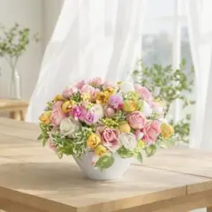 光触媒フラワー「スプリング・ルミナス」薔薇の贅沢グラデーションアレンジ Mサイズ