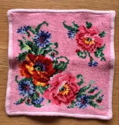 FEILER 花柄 タオルハンカチ ピンク