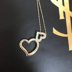 ダブルハートネックレス