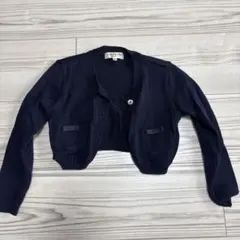 millefeuille ネイビー カーディガン　ボレロ 100