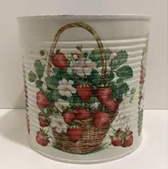リメ缶デコパージュ 多肉植物リメ鉢☆うさぎと苺 - メルカリ